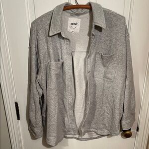 Aerie Light Gray Men's Shirt Jacket